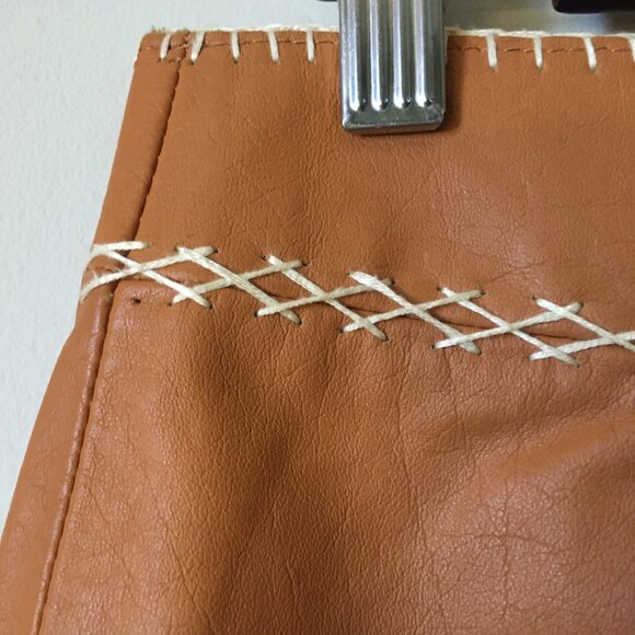 GAP Genuine Leather Stitched Coastal Cowgirl Skirt - Picture 9 of 15